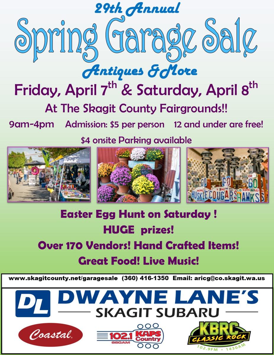 29th Annual Skagit County Fairgrounds Spring Garage Sale Seattle Area